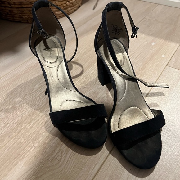 Navy Blue Strap Heels - Picture 2 of 2